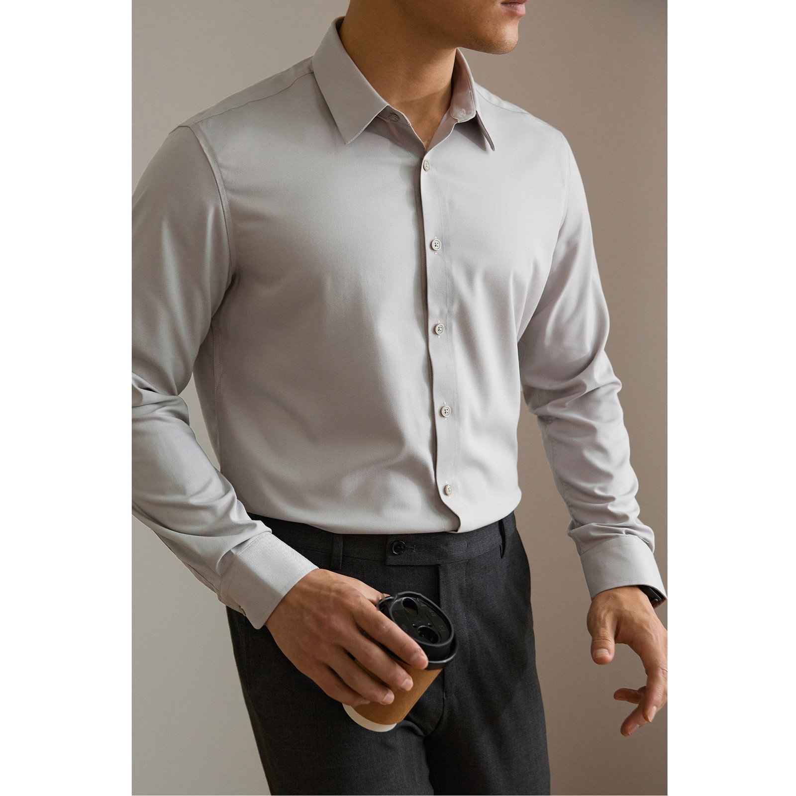 Men's High-end Ironing Free Long Sleeves Shirt - Image 3