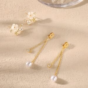 Light Luxury Long Chain Pearl Earrings