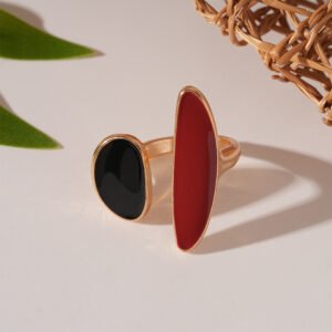 Metallic Geometric Open Ring - Affordable Luxury