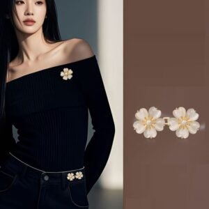 Cherry Blossom Belt Buckle Brooch For Women