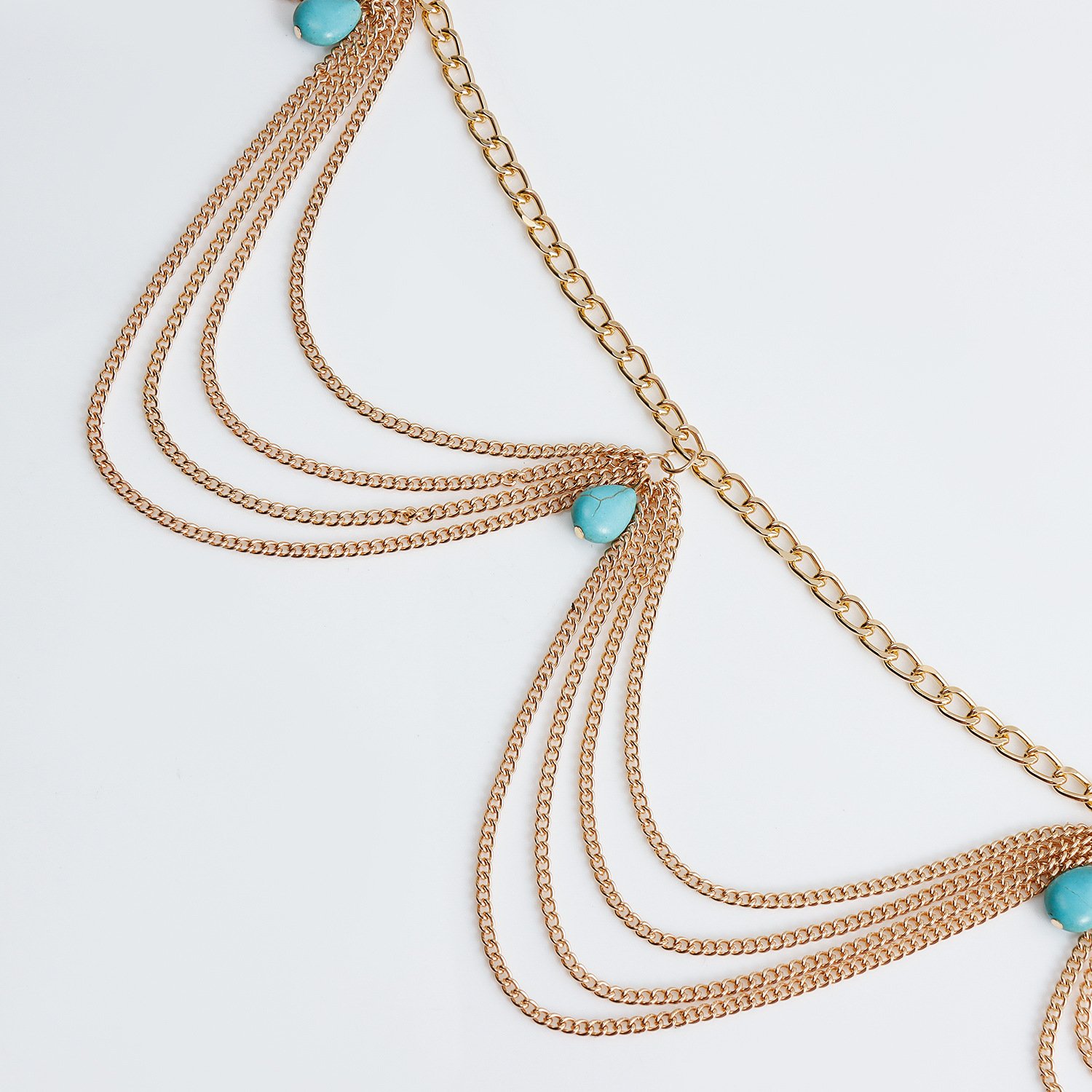 Classic Retro Turquoise Waist Belly Chain For Women Summer Beach Sexy Simple Body Chain Jewelry Accessories Gift - Image 7