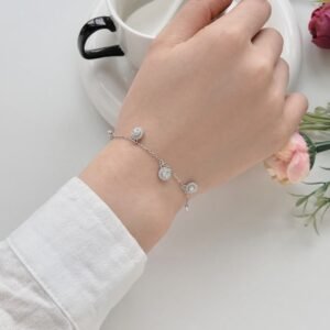 S925 Sterling Silver Unlimited Symbol Anklet Inlaid Zircon Glossy Design