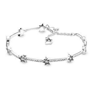 New Alloy Five-pointed Star Bracelet With Diamond Pave