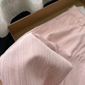 Striped Wide Leg Jeans Women's High Waist
