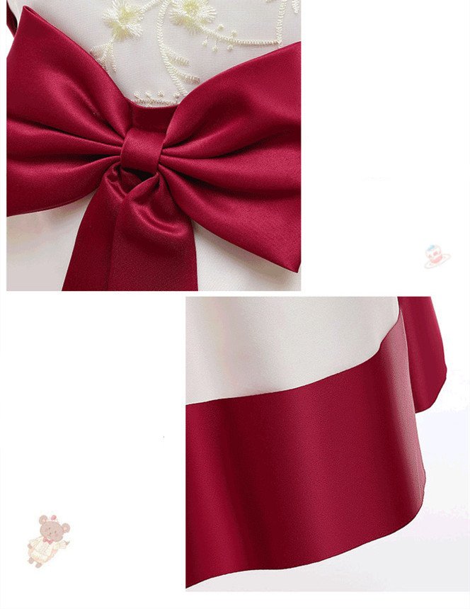 Spliced Airplane Sleeves Baby Piano Show Princess Dress - Image 3