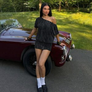 Sexy Cutout Backless Off-Shoulder Bandage Mini Dress