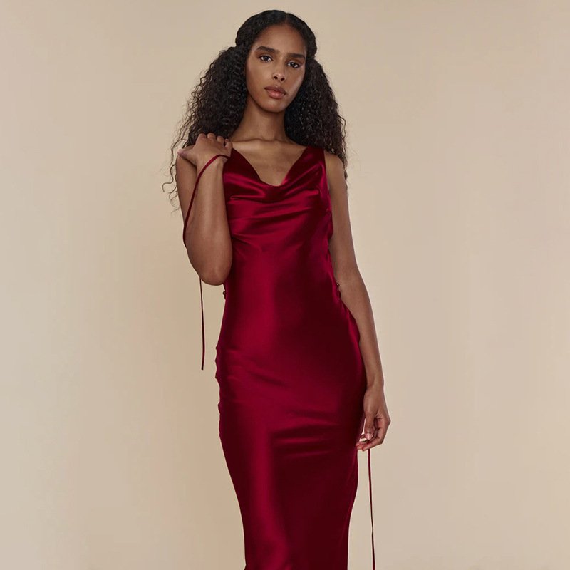 Women's Clothing Banquet Style Evening Lace Up Long Dress - Image 6