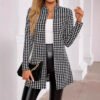 Spring And Autumn Two Seasons Women's Printed Coat Round Neck Small Suit