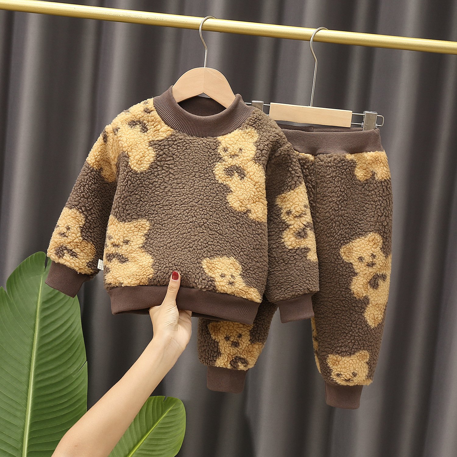 Baby Boy's Western Style Autumn And Winter Clothes Children's Casual Sweatshirt Two-piece Set - Image 6