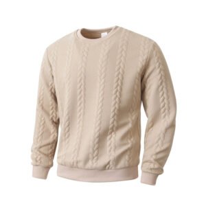 Men's Versatile Solid-color Crewneck Pullover Hoodie