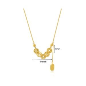 Five Emperor Coins Gold Plated New Chinese Style Necklace