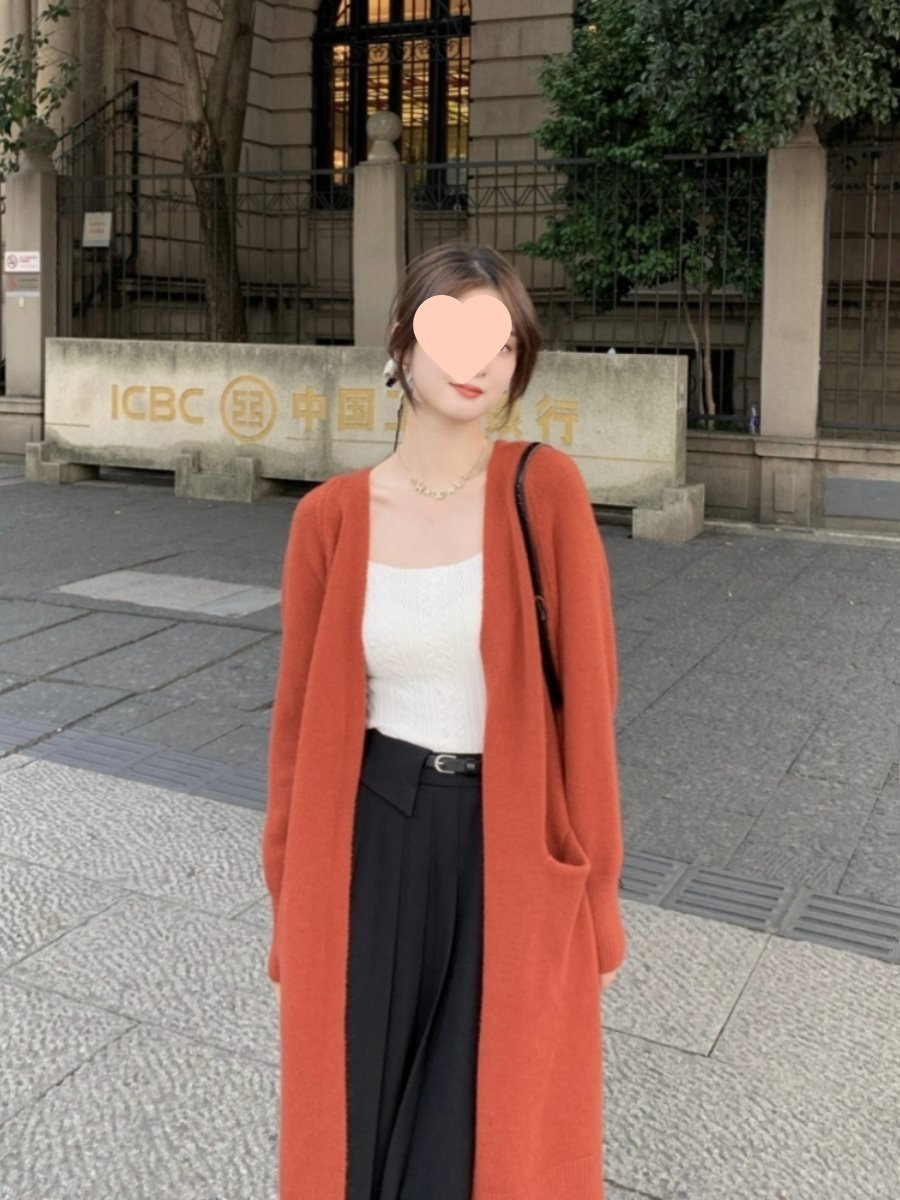 Mid-length Over-the-knee Early Autumn And Winter Idle Style Outerwear Sweater - Image 7