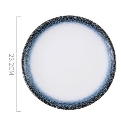 Ceramic Plate Sushi Home Round Western Food Steak Plate - Image 6