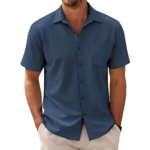 Men's Cardigan Plus Size Short Sleeve