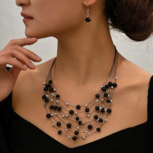 Multi-layer Pearl Versatile Elegant Necklace Set For Women