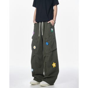 Retro Multi-pocket Straight-cut Work Pants For Men And Women