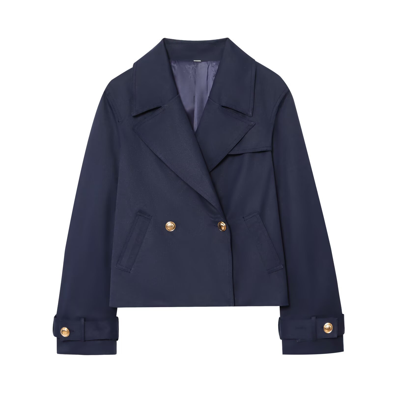 Women's Casual And Fashionable Double Breasted Short Jacket - Image 5