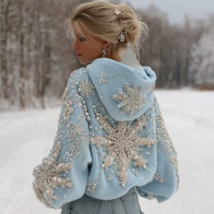 Stylish Printed Womens Pullover Hoodie