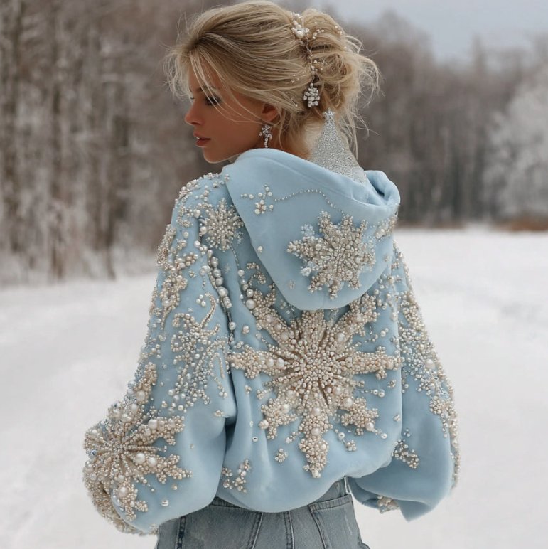 Stylish Printed Womens Pullover Hoodie