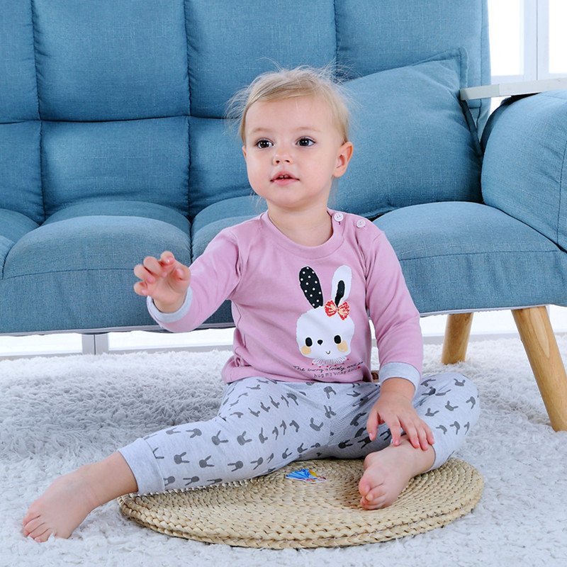 Children's Home Wear Long Sleeve Baby Thermal Pajamas Baby Underwear Set Kids - Image 4