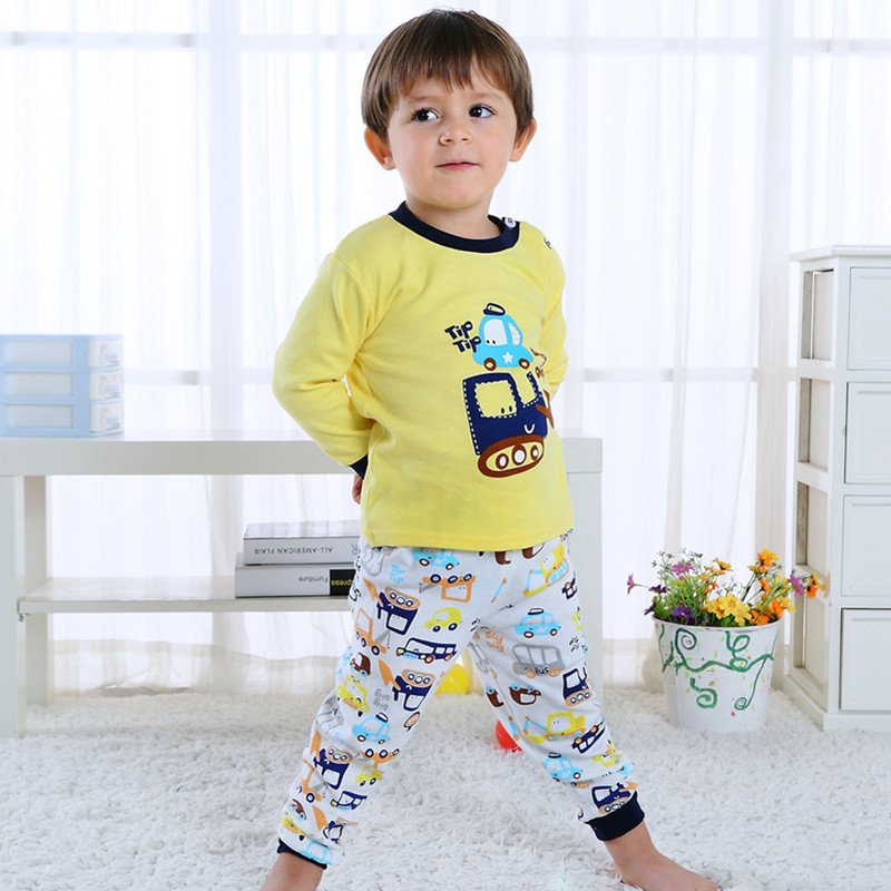 Children's Home Wear Long Sleeve Baby Thermal Pajamas Baby Underwear Set Kids - Image 6