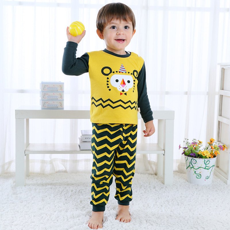 Children's Home Wear Long Sleeve Baby Thermal Pajamas Baby Underwear Set Kids - Image 8