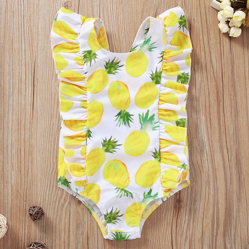 Summer Swimsuit Little Girl Toddler Baby Ladies Bikini Set Fruit Print - Image 4
