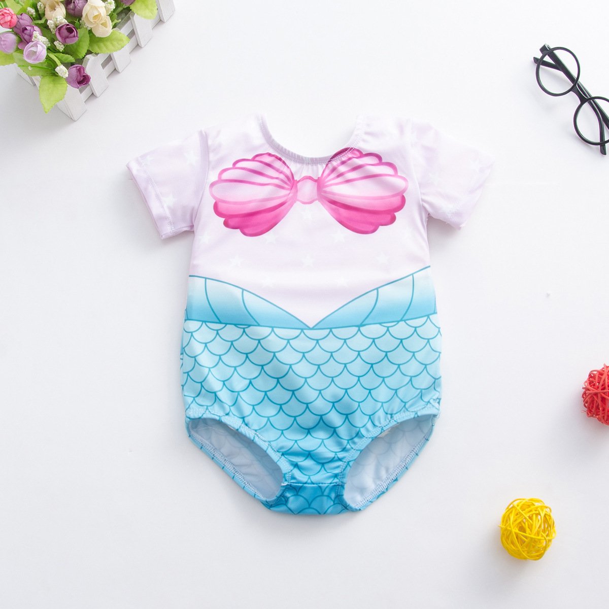 Summer Swimsuit Little Girl Toddler Baby Ladies Bikini Set Fruit Print - Image 5