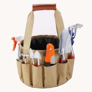 Mini Bonsai Tools Gardening Hand Tools Kit with Tote Bag Elbow Branch Nail Rake Spade Spraying Pot for Gardeners