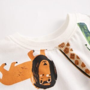 Baby Clothes Korean Children'S Clothing Baby Boy Animal Print Short Sleeve T-Shirt Shorts Two Piece Set Summer