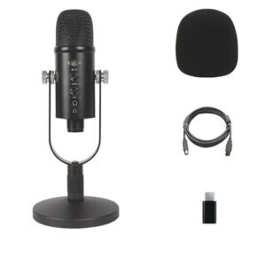JIY Cross-Border Condenser Microphone Anchor Live K Song Recording Tuning Desktop Mobile Computer USB Wired Microphone