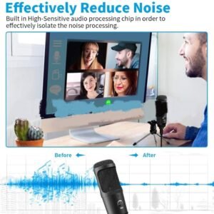 Compatible with Apple, Live Recording Microphone Desktop Tripod Set