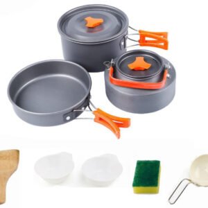 Outdoor Portable Cookware Mess Kit Camping Hiking Picnic