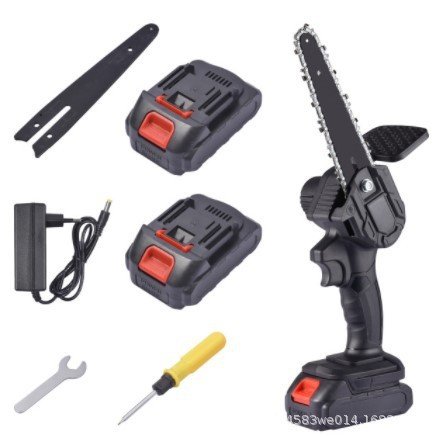 Mini 6 Inch Electric Chain Saw Cordless Chainsaw Felling Tree Felling Household Small Handheld Portable Lithium Electric Saw Electric Saw - Image 6