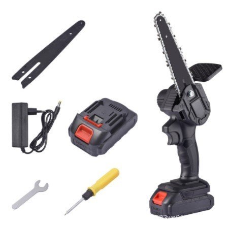 Mini 6 Inch Electric Chain Saw Cordless Chainsaw Felling Tree Felling Household Small Handheld Portable Lithium Electric Saw Electric Saw - Image 2