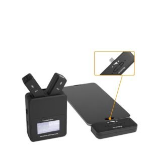 W108 Mini 2.4 GHz Lavalier Wireless Microphone Lapel Clip With Type C Plug Lighting For Phone Laptop Voice Recording