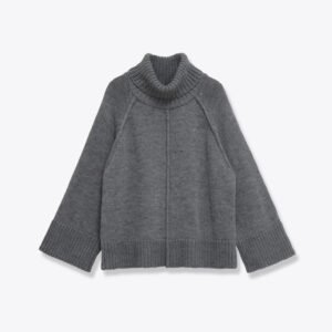 Women's Casual Loose Stand-neck Knit Sweater