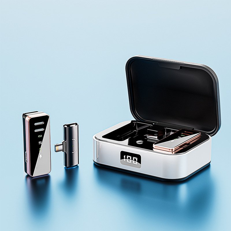 Double Microphone Wireless Collar Clip Microphone Outdoor Short Video Recording Live Broadcast Small Microphone - Image 9