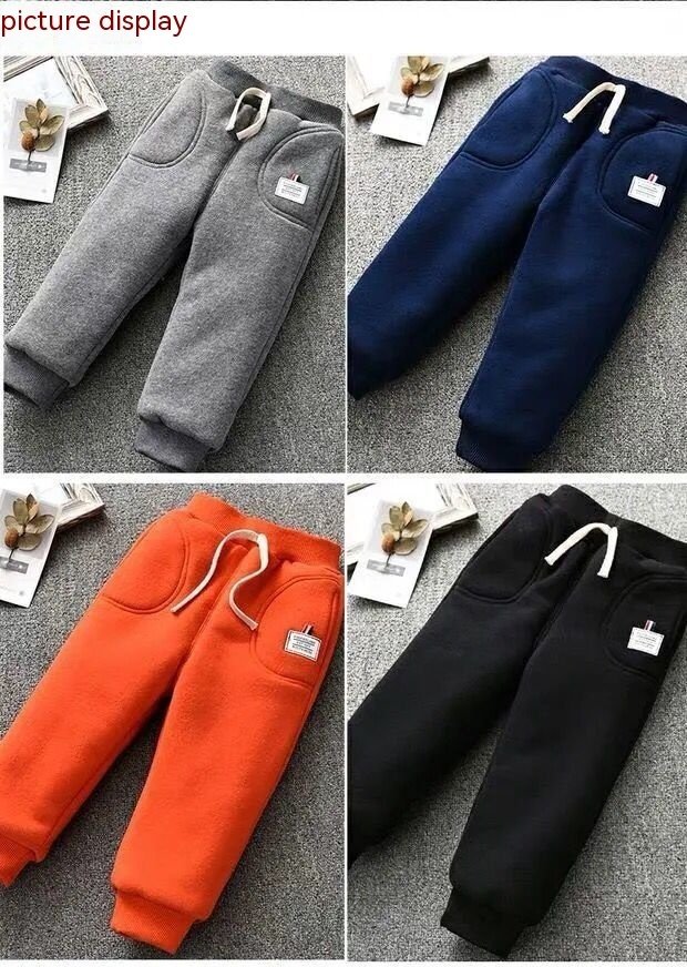 Baby Cotton Pants Ankle Banded Pants 0-6 Years Old Padded Fleece Trousers - Image 10