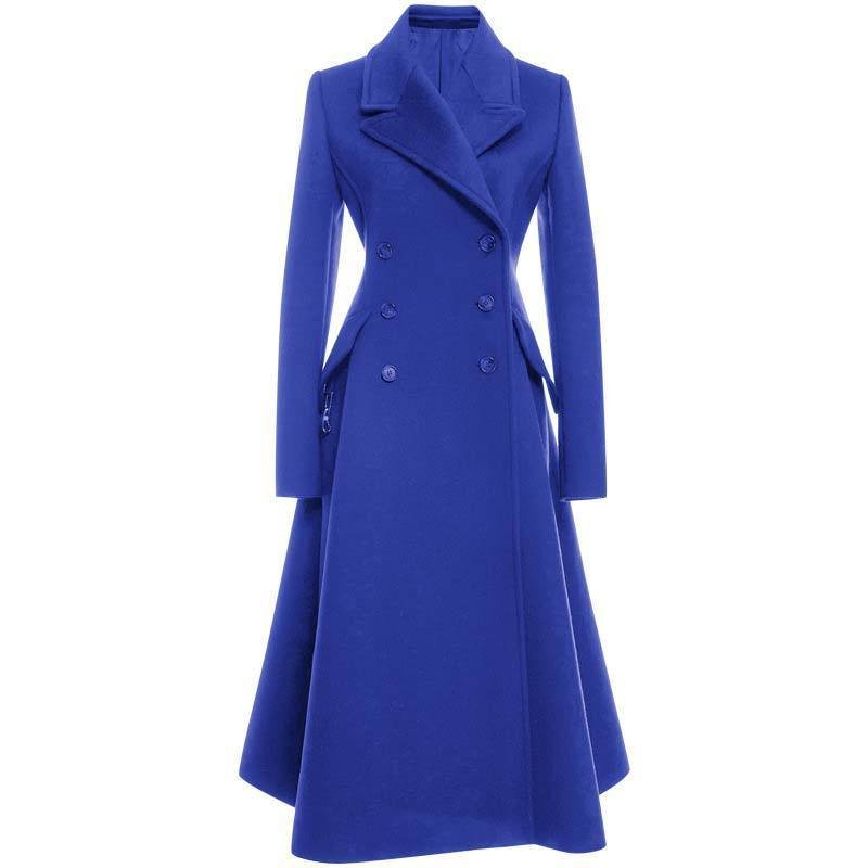 Elegant Slim Fit Women's Woolen Coat - Image 10