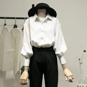 Niche Vintage Striped Women's Shirt