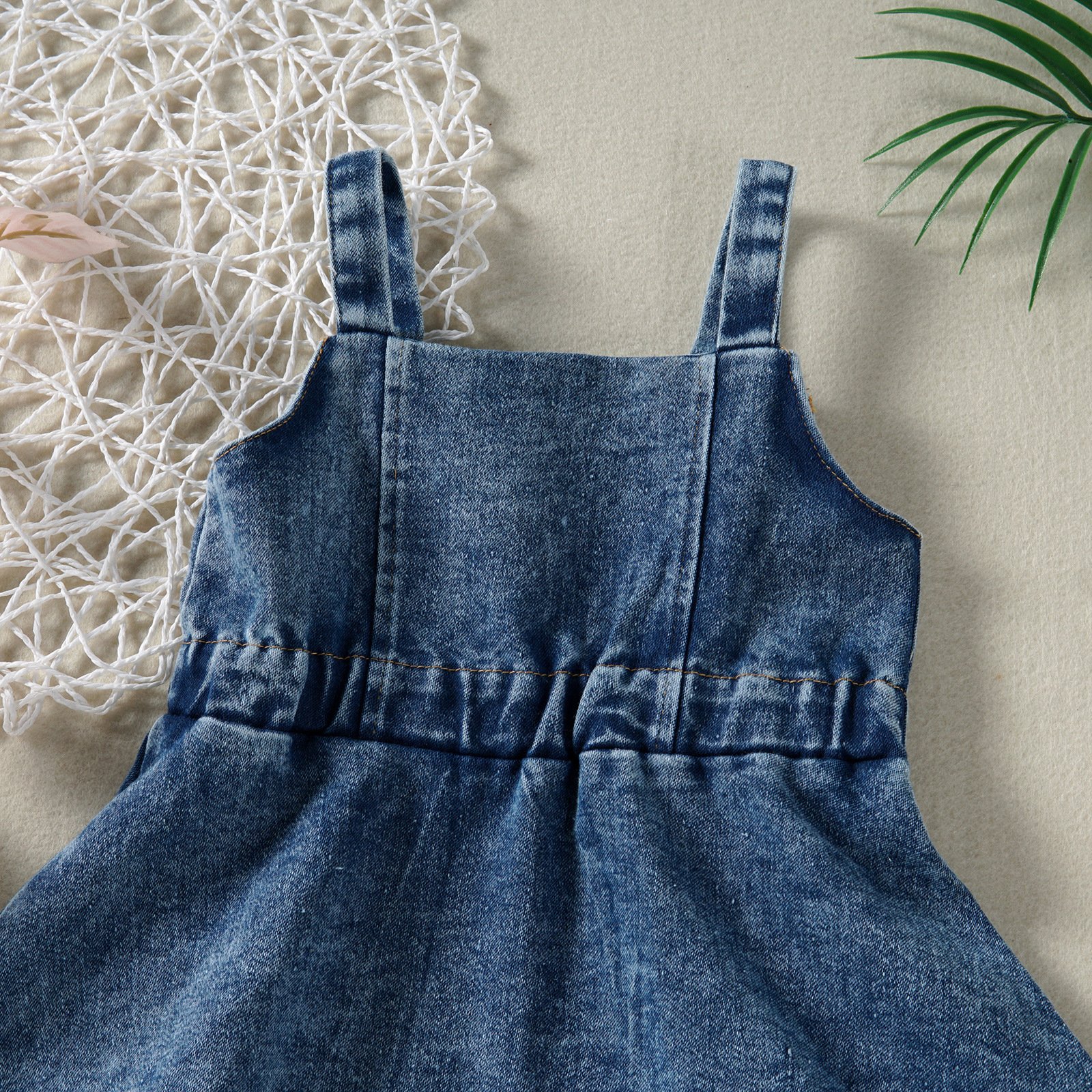 Cross-border Infant Baby Girl Children's Clothing Strap Denim Dress - Image 3