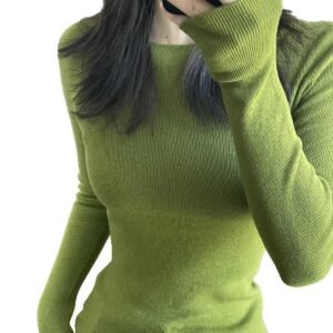 Round Neck Knitted Sweater For Women