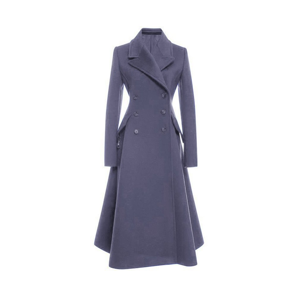 Elegant Slim Fit Women's Woolen Coat - Image 2