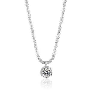 Sparkling Starry Sky S925 Silver White Zircon Clavicle Necklace