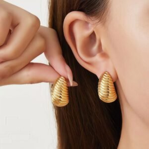 Unique Horn-and-crescent-shaped Stud Earrings