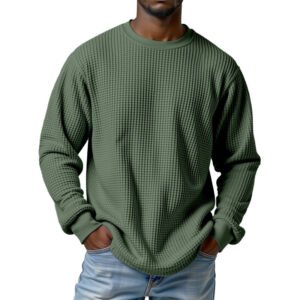 European And American Men's Digital Print Mature Versatile Long Sleeve