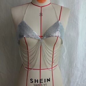 Sequined Tube Top Halterneck Vest