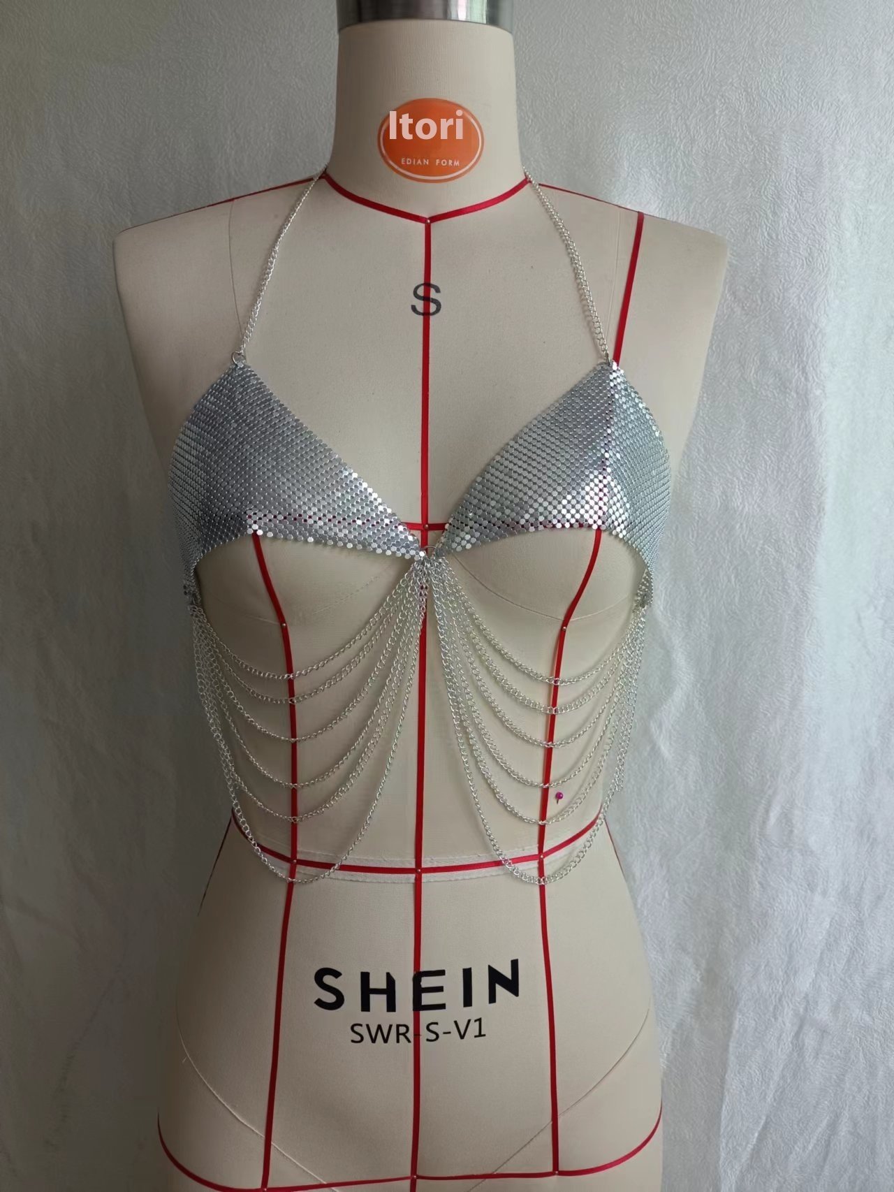 Sequined Tube Top Halterneck Vest - Image 7