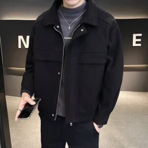Men's Fashion Casual Short Wool Coat